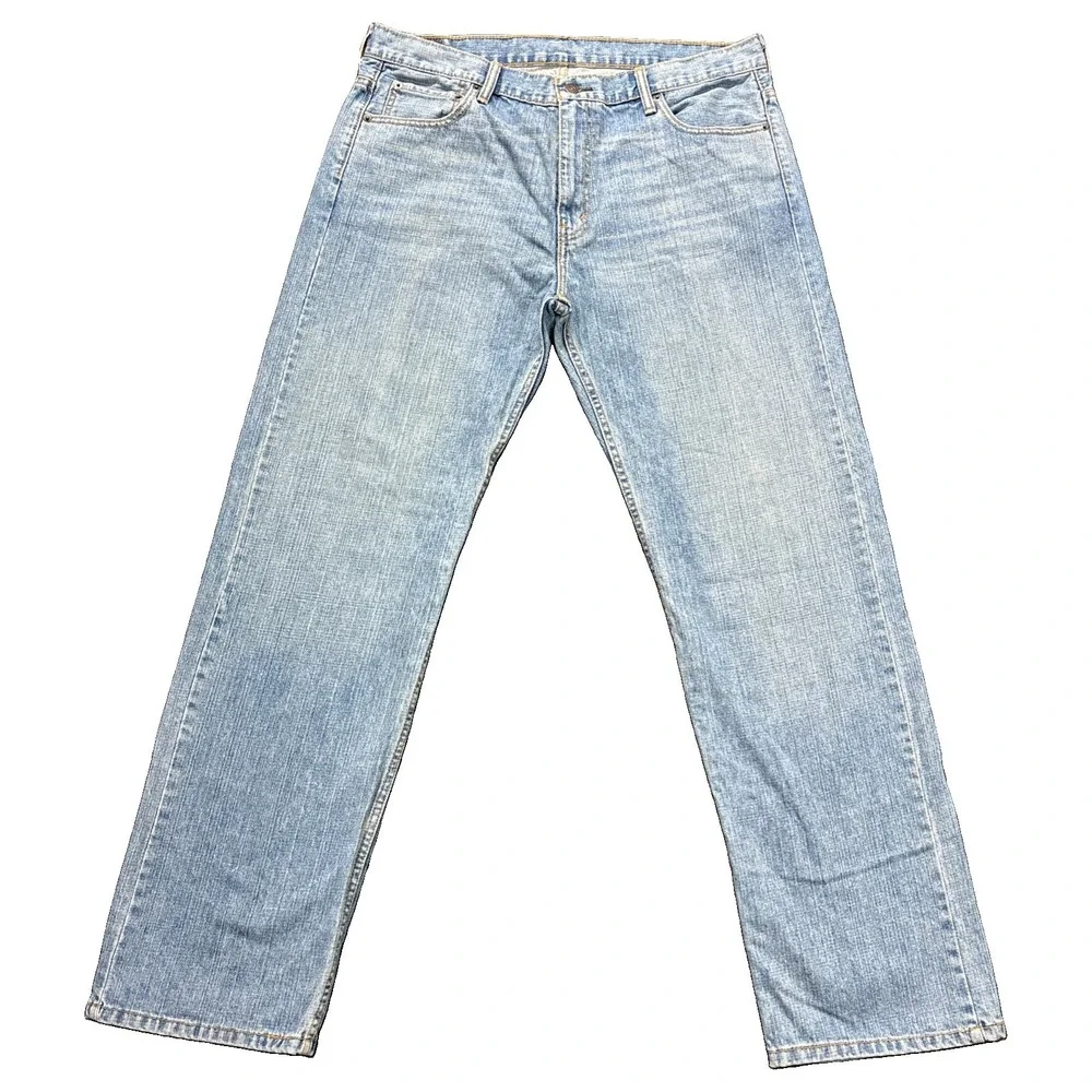 Levi's 559 Jeans Mens 36x34 Straight Leg Blue Denim Faded Whiskered Workwear